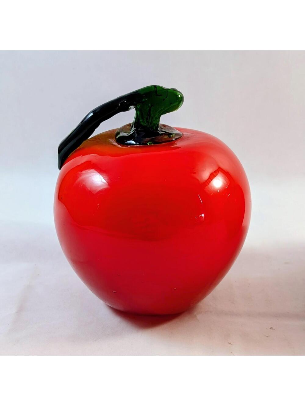 Handblown Murano-style Glass Apple